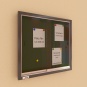 Info-Wandvitrine,  93 cm hoch, 100x8,0 cm (B/T), Rückwand: Emaille grün 